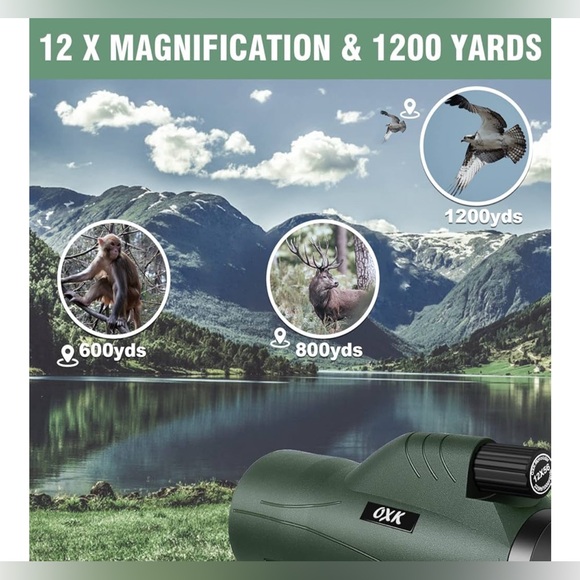 12 X 56 HIGH POWER MONOCULAR TELESCOPE 8 PC SET NEW IN BOX MSRP $100 - Picture 5 of 9